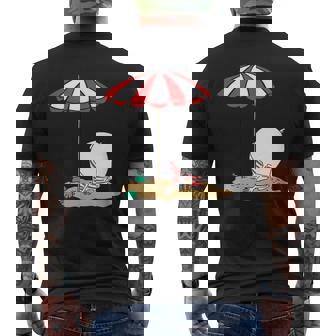 ムーミン ビーチで着替え メンズTシャツ バックプリント - Kawaiitshirt