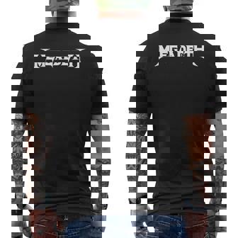 メガデス ホワイトロゴ メンズTシャツ バックプリント - Kawaiitshirt