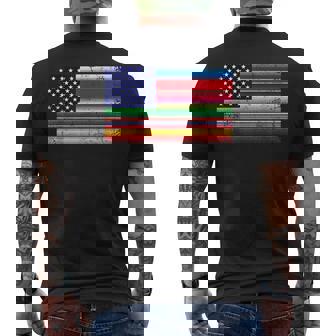 メキシコ アメリカ 国旗 アメリカ セラペ シンコ デ マヨ パーティー メンズTシャツ バックプリント - Kawaiitshirt