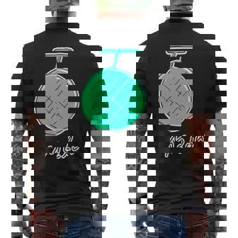 メロン Melon 『フルーツ ポップ』果物 シンプル ゆるい かわいい 落書き イラスト メンズTシャツ バックプリント - Kawaiitshirt