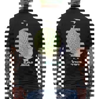 メロン Melon 『フルーツ ポップ』果物 リアル シンプル かわいい イラスト メンズTシャツ バックプリント - Kawaiitshirt