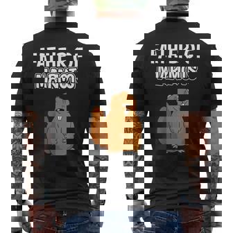 メンズ・ボーイズ・マーモット・パパ 父の日 マーモットの父 メンズTシャツ バックプリント - Kawaiitshirt