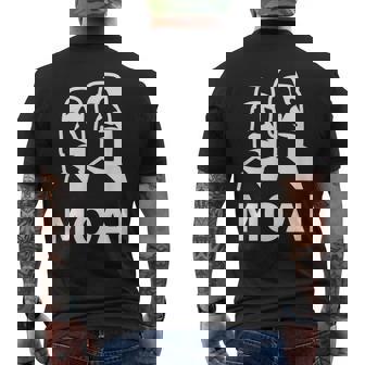 モアイ像 イースター島の頭 ポリネシア メンズTシャツ バックプリント - Kawaiitshirt