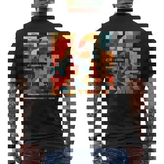 モダン 抽象 パターン ボーホー 抽象 幾何学 メンズTシャツ バックプリント - Kawaiitshirt