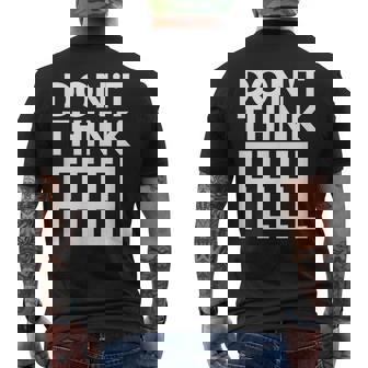 モチベーションを高める引用tシャツ Don't Think Feel インスピレーション メンズTシャツ バックプリント - Kawaiitshirt