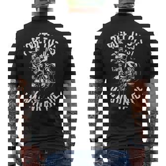 モトクロス ライダー ダートバイク ヘルメット Forget Toys I Just Wanna メンズTシャツ バックプリント - Kawaiitshirt