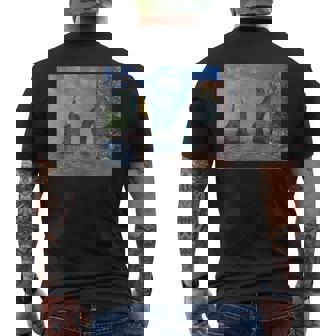 モネのエトルタの断崖 メンズTシャツ バックプリント - Kawaiitshirt