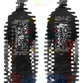 モノグラム 文字 P ケルト ヴィンテージ レトロ メンズTシャツ バックプリント - Kawaiitshirt