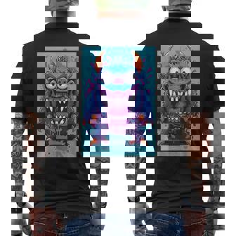 モンスター ハロウィン 怖い 面白い かわいい モンスター モチーフ メンズTシャツ バックプリント - Kawaiitshirt