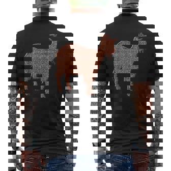 ヤギ動物コーヒー豆 メンズTシャツ バックプリント - Kawaiitshirt