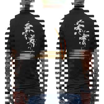 ヤシの木 夏 カラフル 胸 プリント ホリデー メンズTシャツ バックプリント - Kawaiitshirt