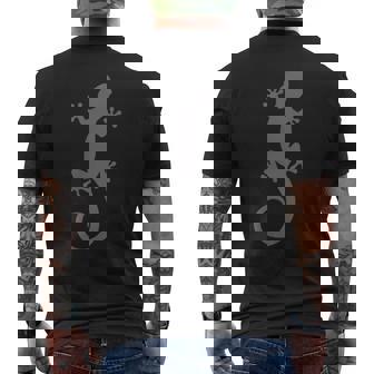 ヤモリシャツ トカゲ シルエット ポケット ロゴ クール メンズ キッズ ボーイズ メンズTシャツ バックプリント - Kawaiitshirt