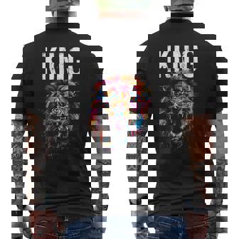 ユダのライオン 王 アフリカ ジャマイカ レゲエ ヘブライ語 イスラエル人 メンズTシャツ バックプリント - Kawaiitshirt