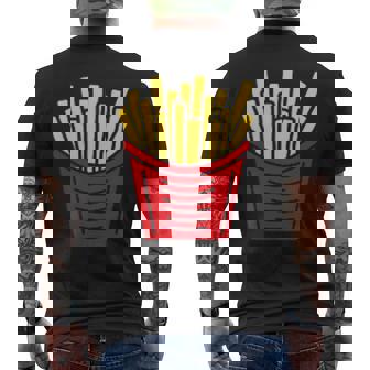 ユーモア 小さなミニマリスト シンプルなフライドポテト フライドポテト メンズTシャツ バックプリント - Kawaiitshirt