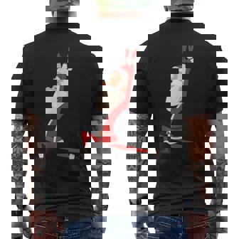 ヨガ サンタ クリスマス ワークアウト メンズTシャツ バックプリント - Kawaiitshirt