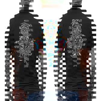 ヨガスピリチュアルヒンドゥー教象神ガネーシャ瞑想 メンズTシャツ バックプリント - Kawaiitshirt
