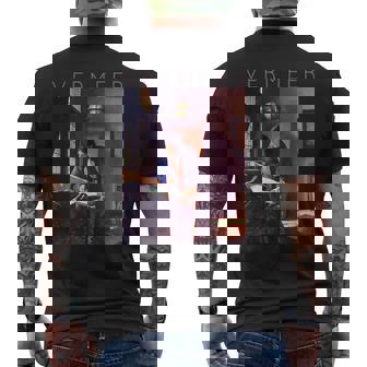 ヨハネス フェルメール 芸術家のための芸術 地理学者 メンズTシャツ バックプリント - Kawaiitshirt