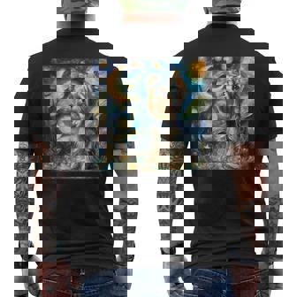 ヨークシャーテリア 星月夜シャツ ヴィンセント・ヴァン・ゴッホ ヨーキー メンズTシャツ バックプリント - Kawaiitshirt