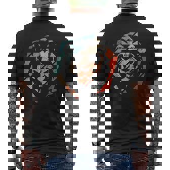 ライオン レトロスタイル ビンテージ メンズTシャツ バックプリント - Kawaiitshirt