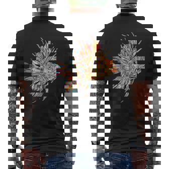 ライオンフィッシュ 動物 グラフィック アートワーク ライオンフィッシュ メンズTシャツ バックプリント - Kawaiitshirt