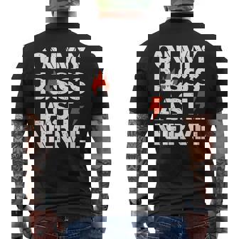 ライトニングボルトでボスの最後の神経質について メンズTシャツ バックプリント - Kawaiitshirt