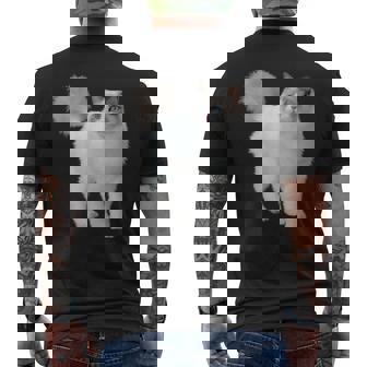 ラグドール 猫のポートレート ラグドール キャットヘッド ラグドール 猫の顔 メンズTシャツ バックプリント - Kawaiitshirt