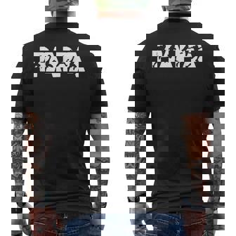 メンズ ラグビーのお父さんtシャツ、面白いパパラグビーの父 メンズTシャツ バックプリント - Kawaiitshirt