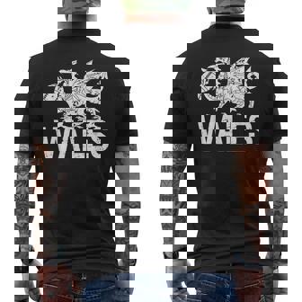 ラグビーウェールズドラゴン ウェールズ メンズ レディース ボーイズ ガールズ ウェールズ メンズTシャツ バックプリント - Kawaiitshirt