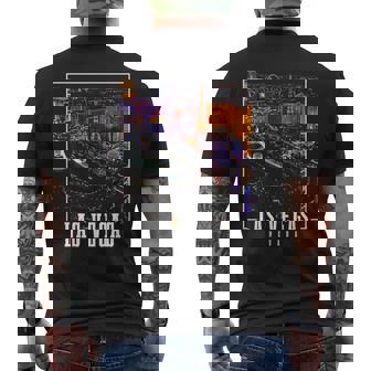 ラスベガス 夜のネバダスカイライン お土産 ラスベガス メンズTシャツ バックプリント - Kawaiitshirt