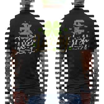 ラッキーシャムロック 四つ葉のクローバー 聖パトリックの日 メンズTシャツ バックプリント - Kawaiitshirt
