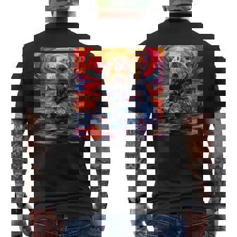 ラッコ カラフル グラフィック メンズTシャツ バックプリント - Kawaiitshirt