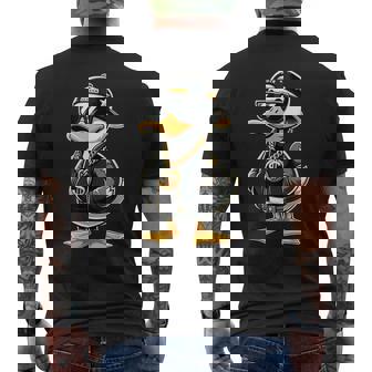 ラッパー スタイルの黄色いアヒルの子 ヒップホップ アヒルの子 メンズTシャツ バックプリント - Kawaiitshirt