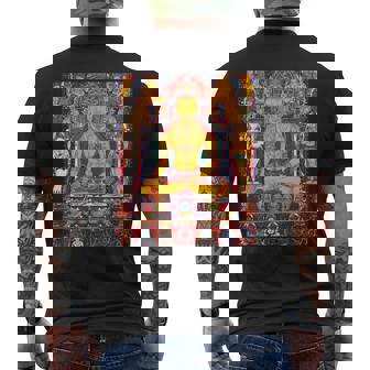 ラトナサンバヴァ チベット仏教 タンカ 曼荼羅 仏教 メンズTシャツ バックプリント - Kawaiitshirt