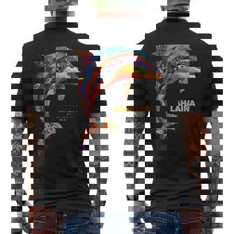 ラハイナ マウイ ハワイ ティー ハワイアン ダイビング バケーション イルカ メンズTシャツ バックプリント - Kawaiitshirt