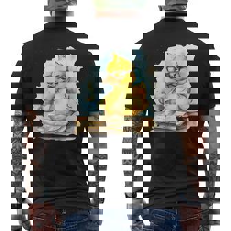 ラバーダックリーダー コーヒー愛好家 読書本 ラバーダッキー メンズTシャツ バックプリント - Kawaiitshirt