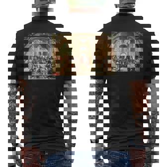 ラファエロ作「アテネの学堂」 メンズTシャツ バックプリント - Kawaiitshirt