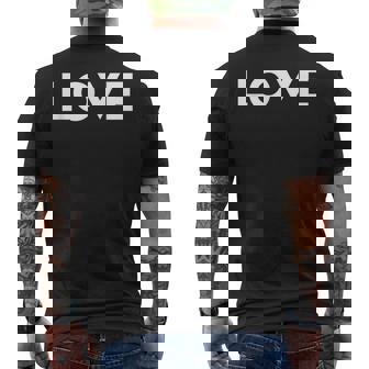 ラブエステティックラブボールドテキストメンズ メンズTシャツ バックプリント - Kawaiitshirt