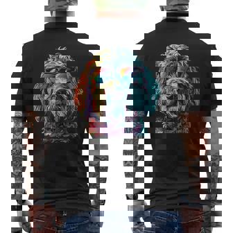 ラブラドゥードル・ドゥードル・ママ 犬 犬のママ 毛皮の友達 メンズTシャツ バックプリント - Kawaiitshirt