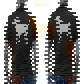 ラブラドールレトリバー 犬のシルエット メンズTシャツ バックプリント - Kawaiitshirt