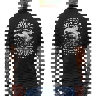 ラーテルはとんでもなく素晴らしい面白い動物だから メンズTシャツ バックプリント - Kawaiitshirt