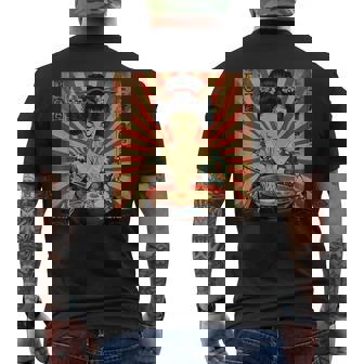 ラーメンをすする芸者 メンズTシャツ バックプリント - Kawaiitshirt