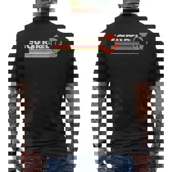 リス ヴィンテージ キッズ メンズ レディース レトロ シマリス メンズTシャツ バックプリント - Kawaiitshirt