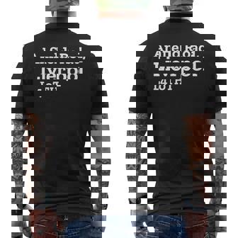 リバプールスタジアムの住所 メンズTシャツ バックプリント - Kawaiitshirt