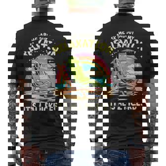 リラクゼーション聞いてピクルスモチベーション メンズTシャツ バックプリント - Kawaiitshirt