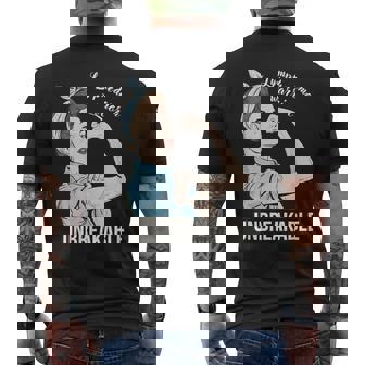 リンパ浮腫の意識 彼女の戦士 壊れないサポート メンズTシャツ バックプリント - Kawaiitshirt