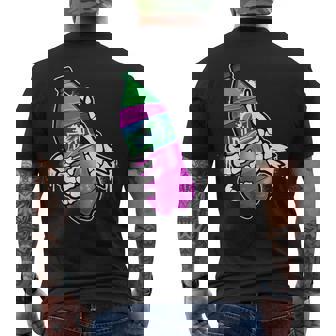 リーンシャツ、パープルドランク、ダーティーダブルカップ、リーンラインスモーク メンズTシャツ バックプリント - Kawaiitshirt