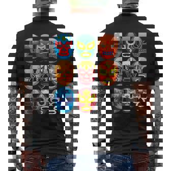 ルチャリブレ レスラーマスク かわいいフリーファイティングギフト メンズTシャツ バックプリント - Kawaiitshirt
