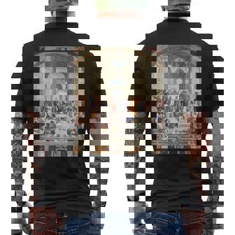 ルネッサンス名画 アテネの学校 メンズTシャツ バックプリント - Kawaiitshirt