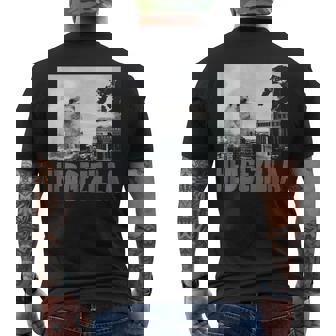 レア ハリネズミ ヒーロー 新聞写真 ハリネズミアート メンズTシャツ バックプリント - Kawaiitshirt