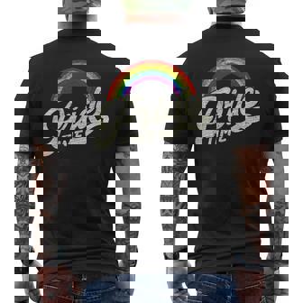 レインボー、プライドタイム、Lgbt メンズTシャツ バックプリント - Kawaiitshirt
